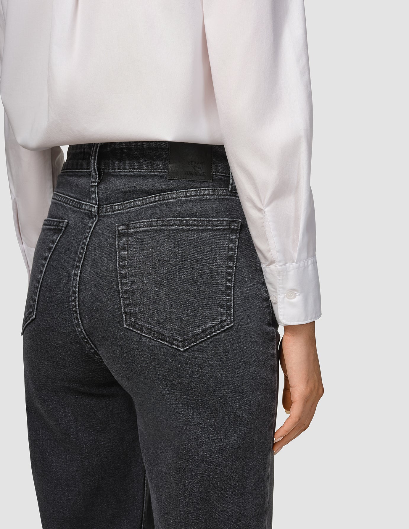 Jeans Straight Washed Black